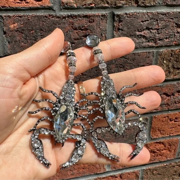 Scorpion Crystal Drop Earrings - Picture 12 of 12